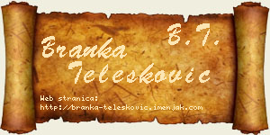 Branka Telesković vizit kartica